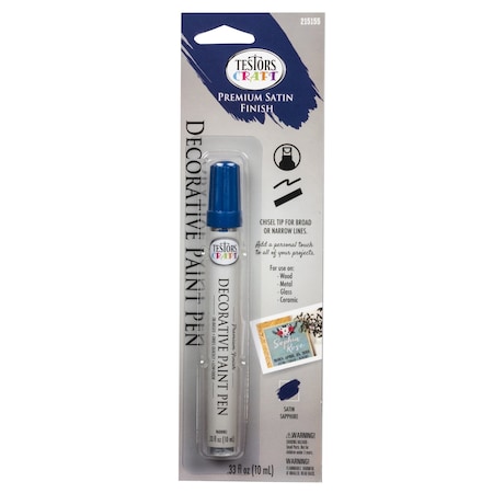 Testors Craft Testors Satin Sapphire Paint Pen Interior 0.33 oz 215155